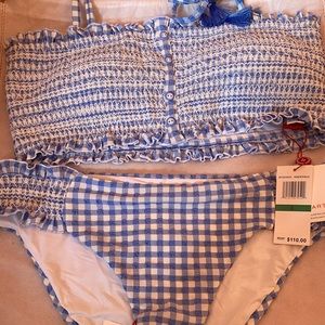 Red Carter Gingham Two Piece Bikini